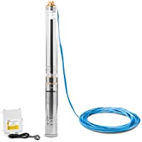 GREENCUT BAS125C - Bomba de agua sumergible pozo para aguas claras de 1250W y 1-7cv con altura maxima 101m capacidad de…